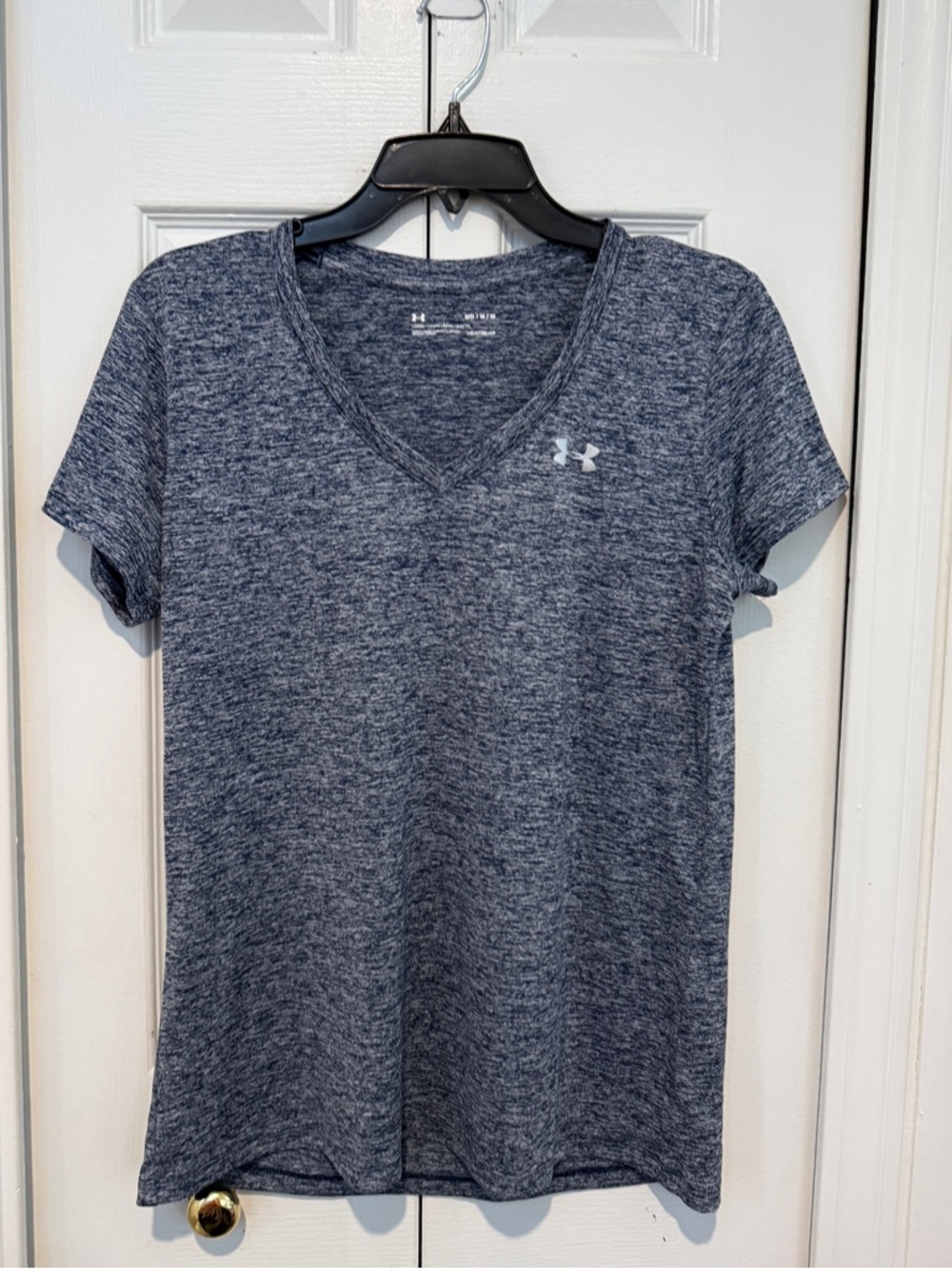 Under Armour Women's Heather Navy V-Neck Performance Tee